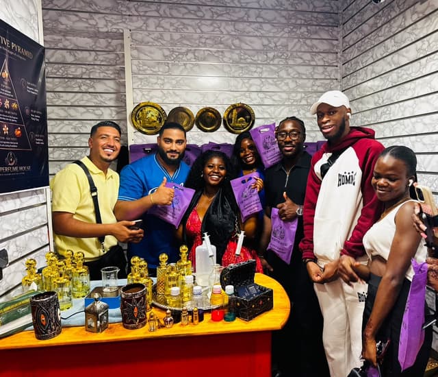Visitors inside The Perfume House boutique